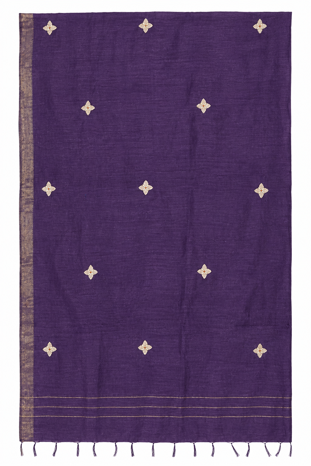 EMBROIDERED SCARF in cadbury