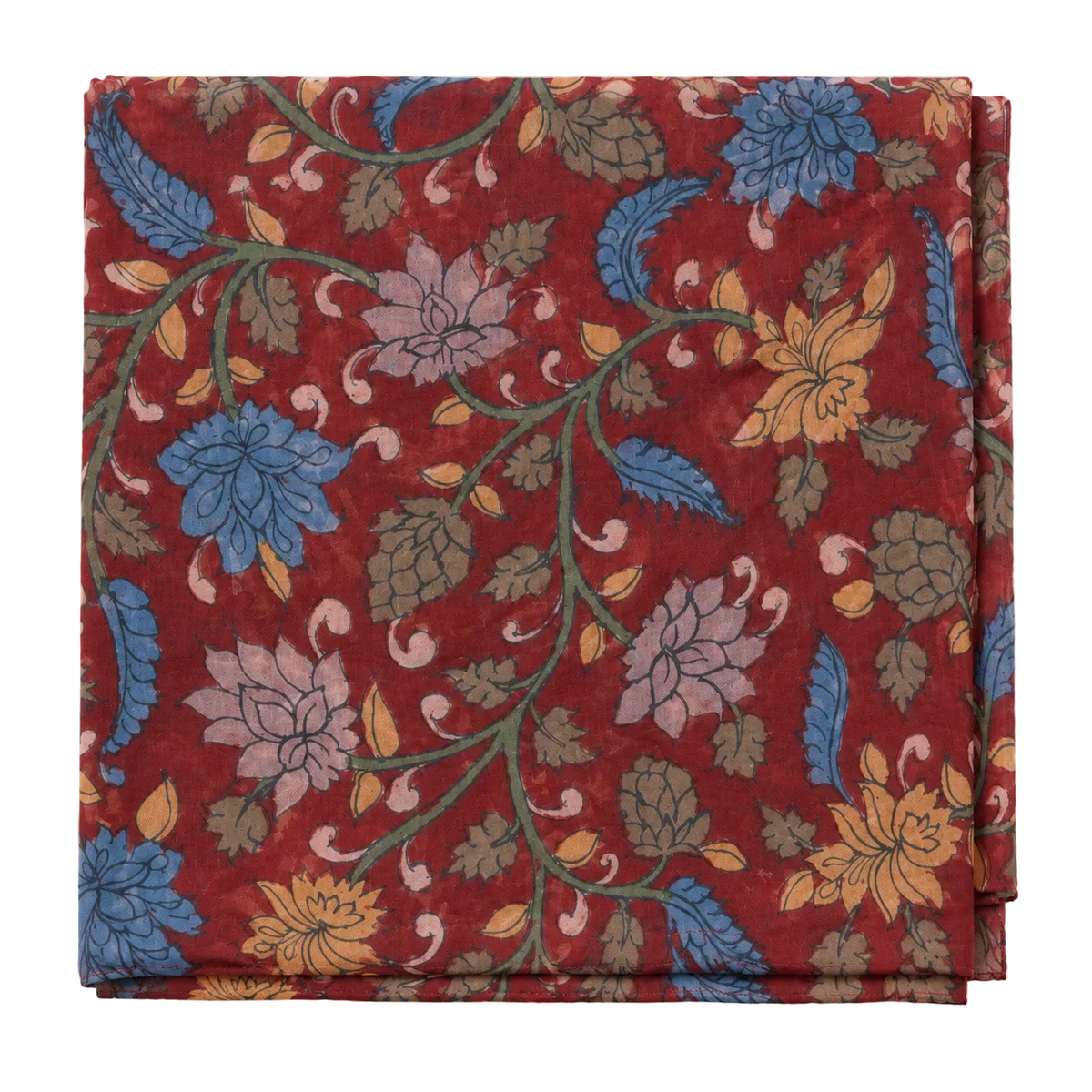 HAND-PAINTED SCARF in purple