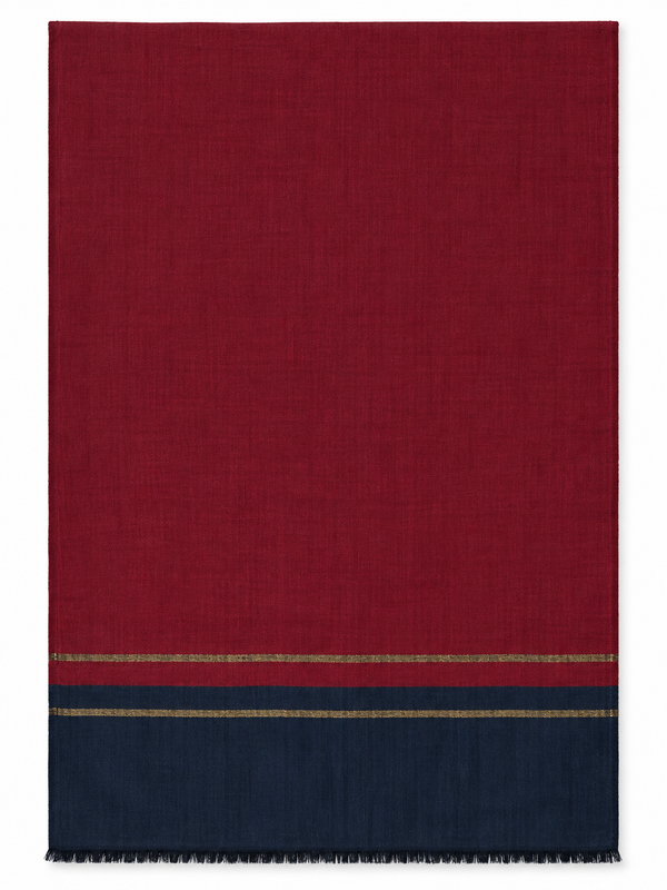 GOLD SCARF in maroon