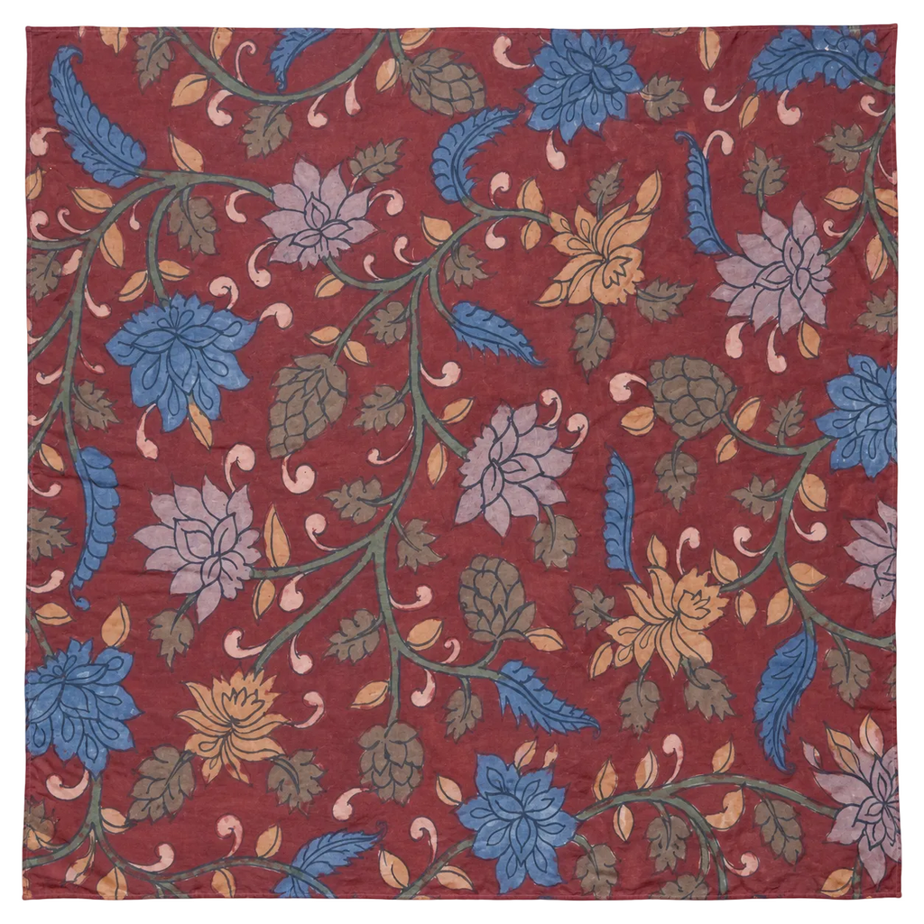 HAND-PAINTED SCARF in purple