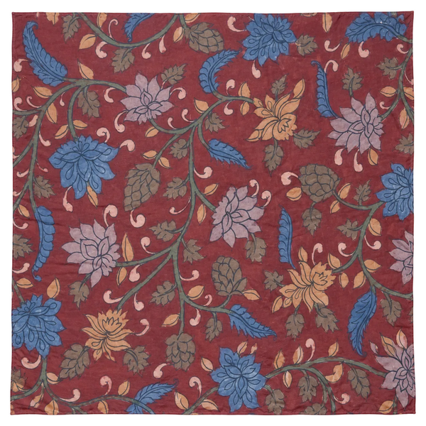 HAND-PAINTED SCARF in purple