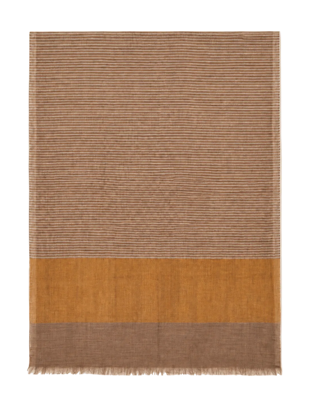 GOLD SCARF in taupe stripe
