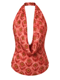 THE HALTER in pink floral