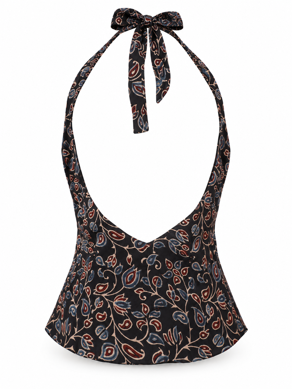 THE HALTER in navy floral
