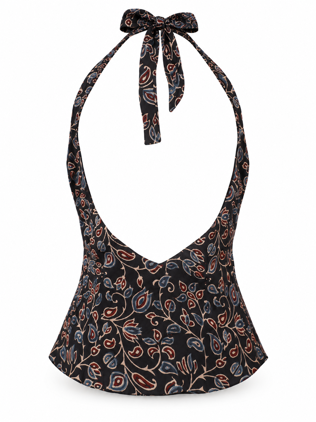 THE HALTER in navy floral