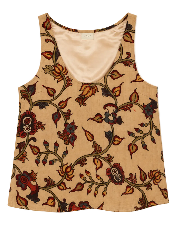 HAND PAINTED cami in sand