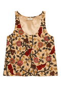 HAND PAINTED cami in cream