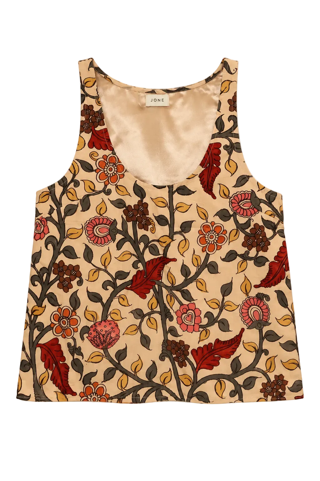 HAND PAINTED cami in cream