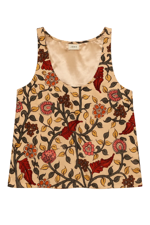 HAND PAINTED cami in cream
