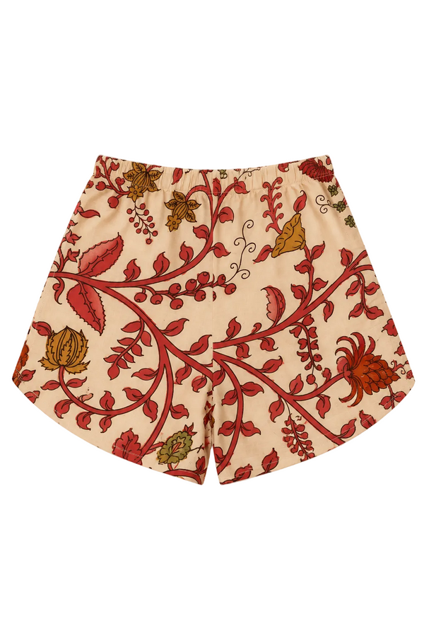 HAND PAINTED shorts in flamingo
