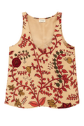 HAND PAINTED cami in flamingo
