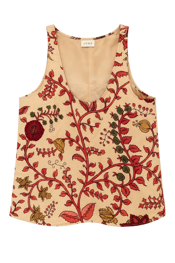 HAND PAINTED cami in flamingo