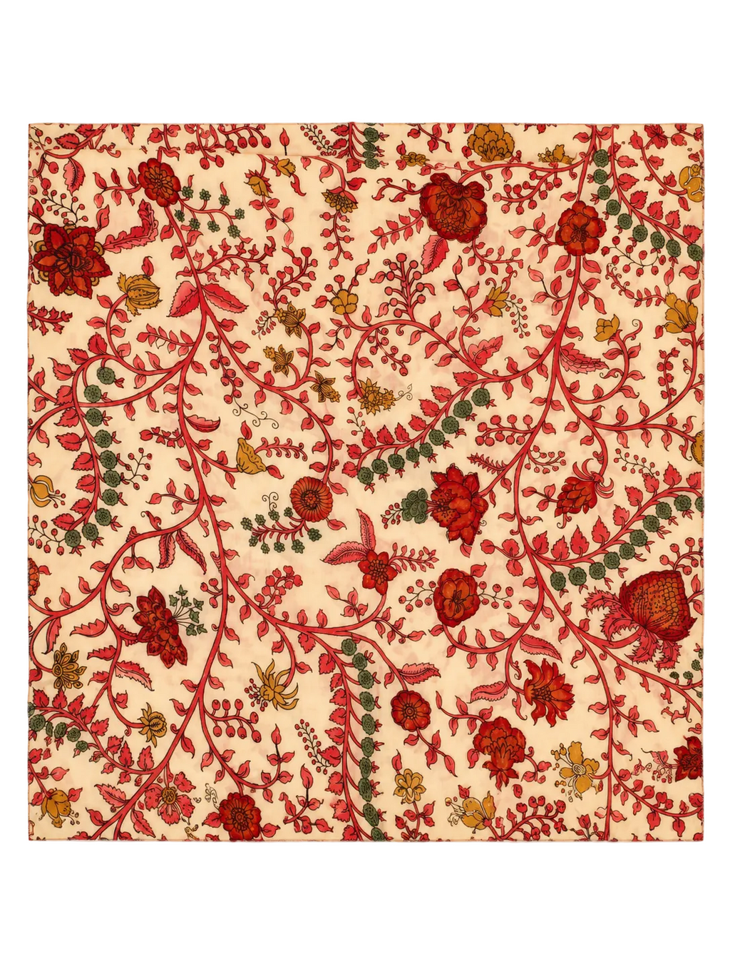 HAND-PAINTED SCARF in flamingo