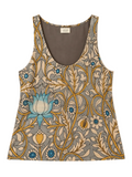 HAND PAINTED cami in cyan