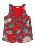 HAND PAINTED cami in red