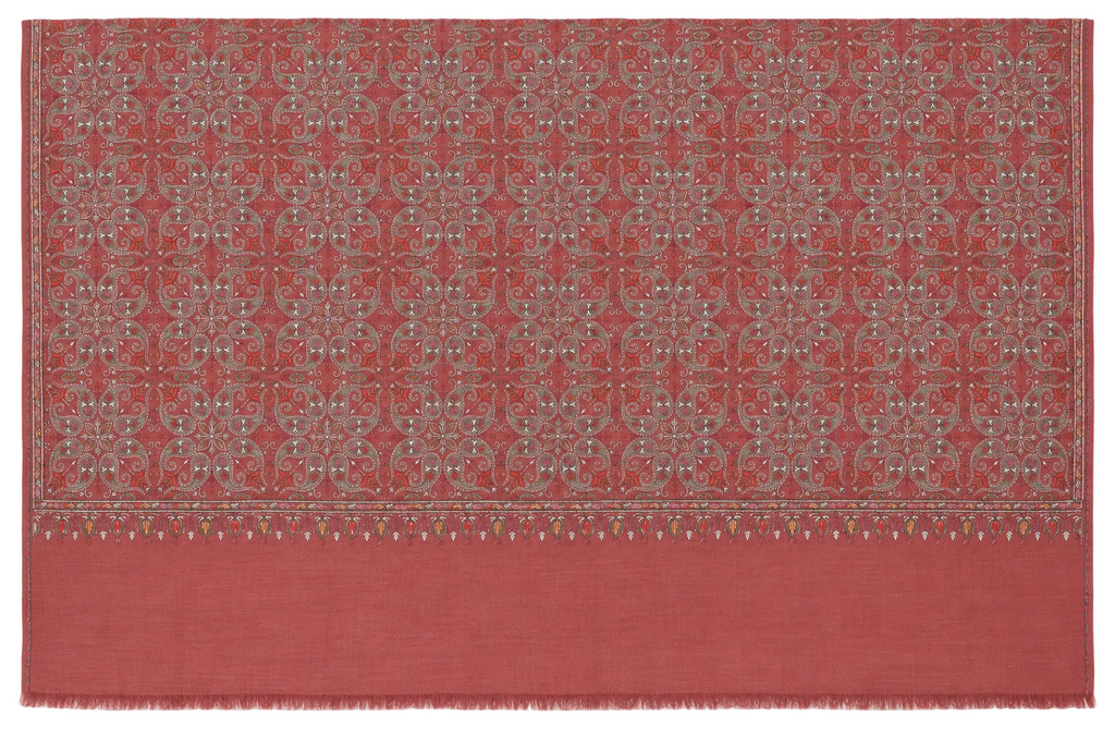 EMBROIDERED SCARF in rose