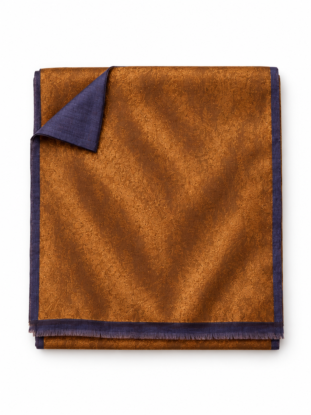 GOLD SCARF in bronze indigo