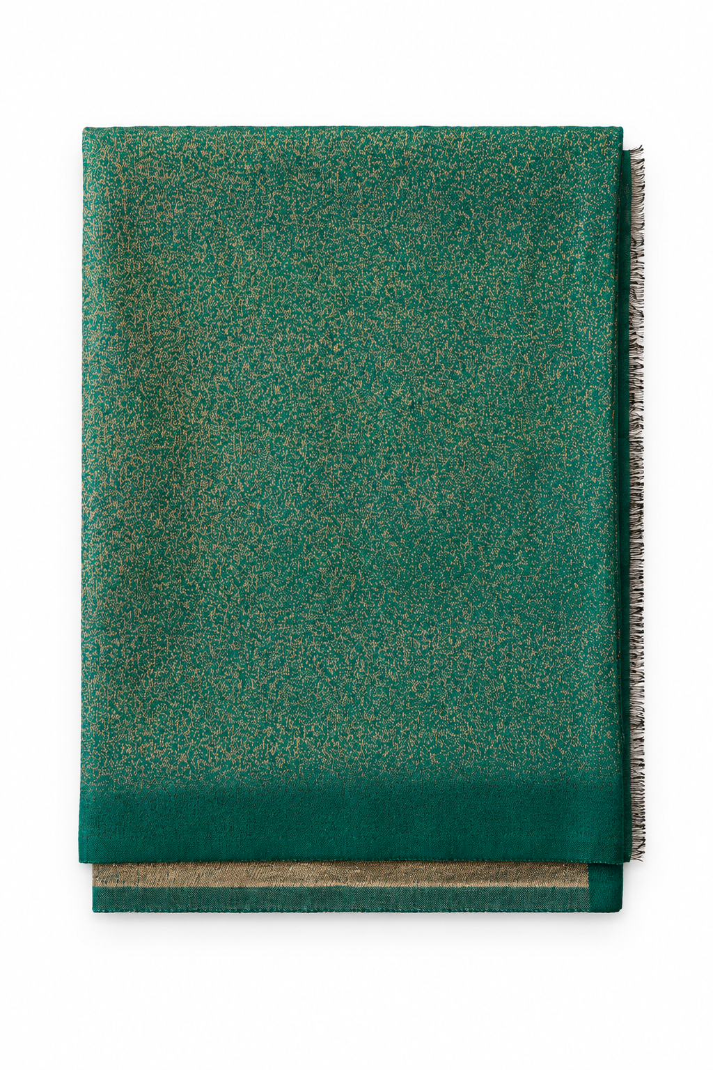 GOLD SCARF in emerald