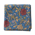 HAND-PAINTED SCARF in azure
