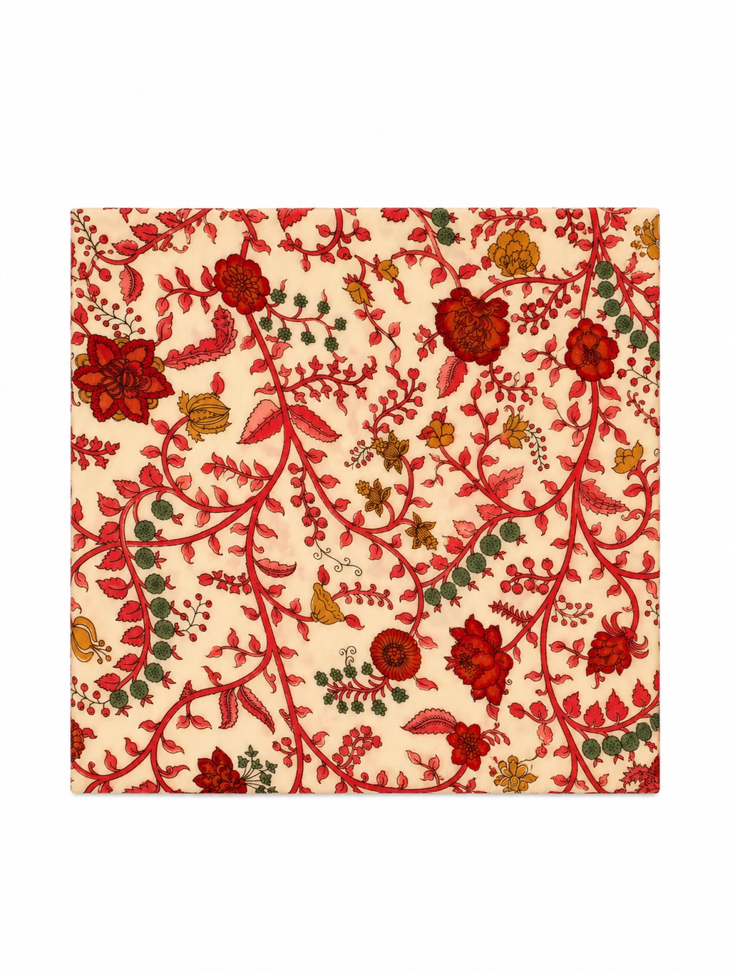 HAND-PAINTED SCARF in flamingo