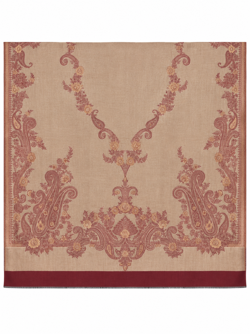 ZARI SCARF in maroon