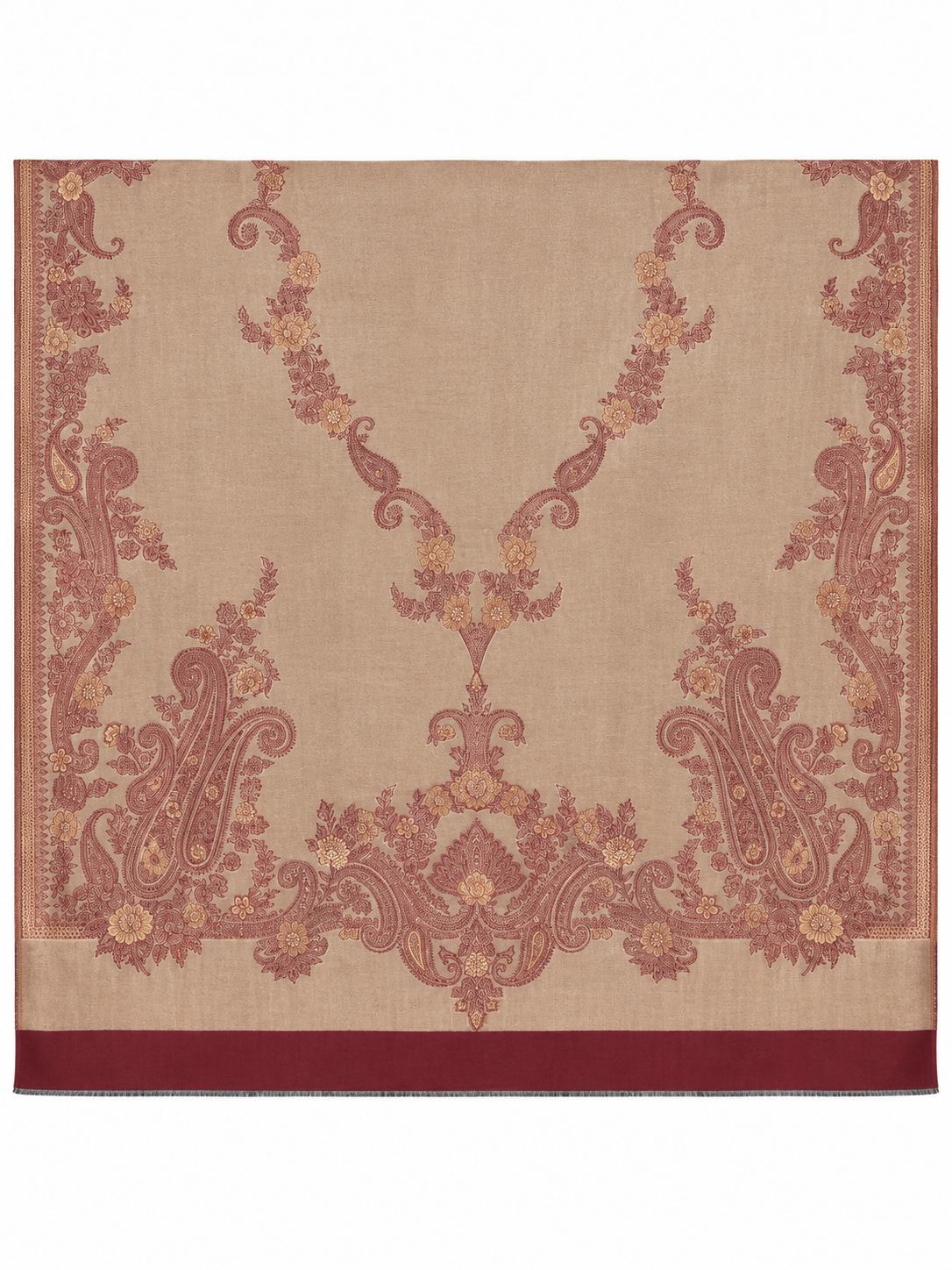 ZARI SCARF in maroon