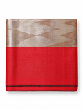GOLD SCARF in crimson