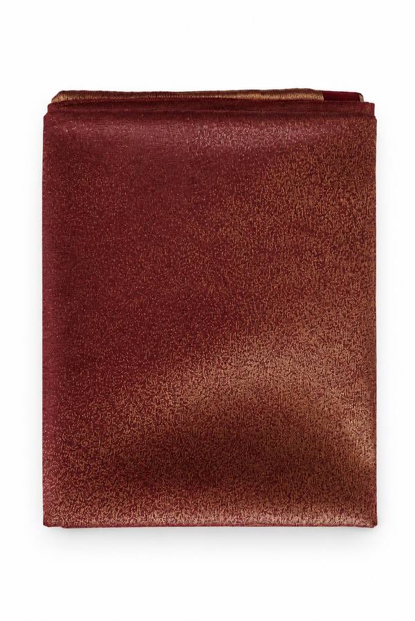 GOLD SCARF in wine