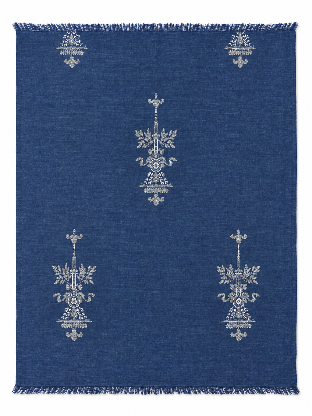 EMBROIDERED SCARF in steel