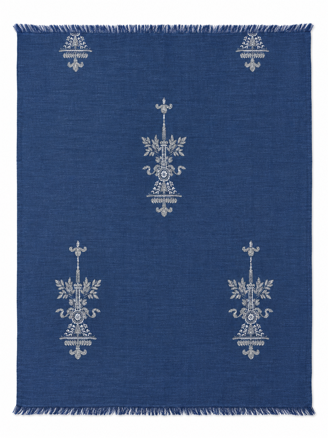 EMBROIDERED SCARF in steel