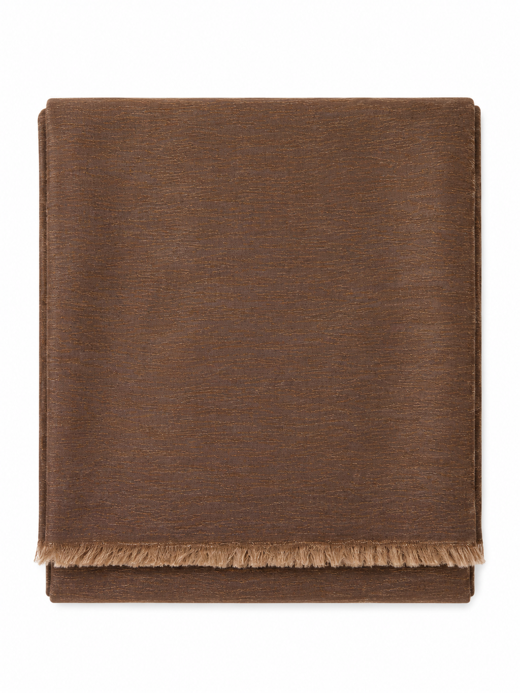 GOLD SCARF in textured cocoa