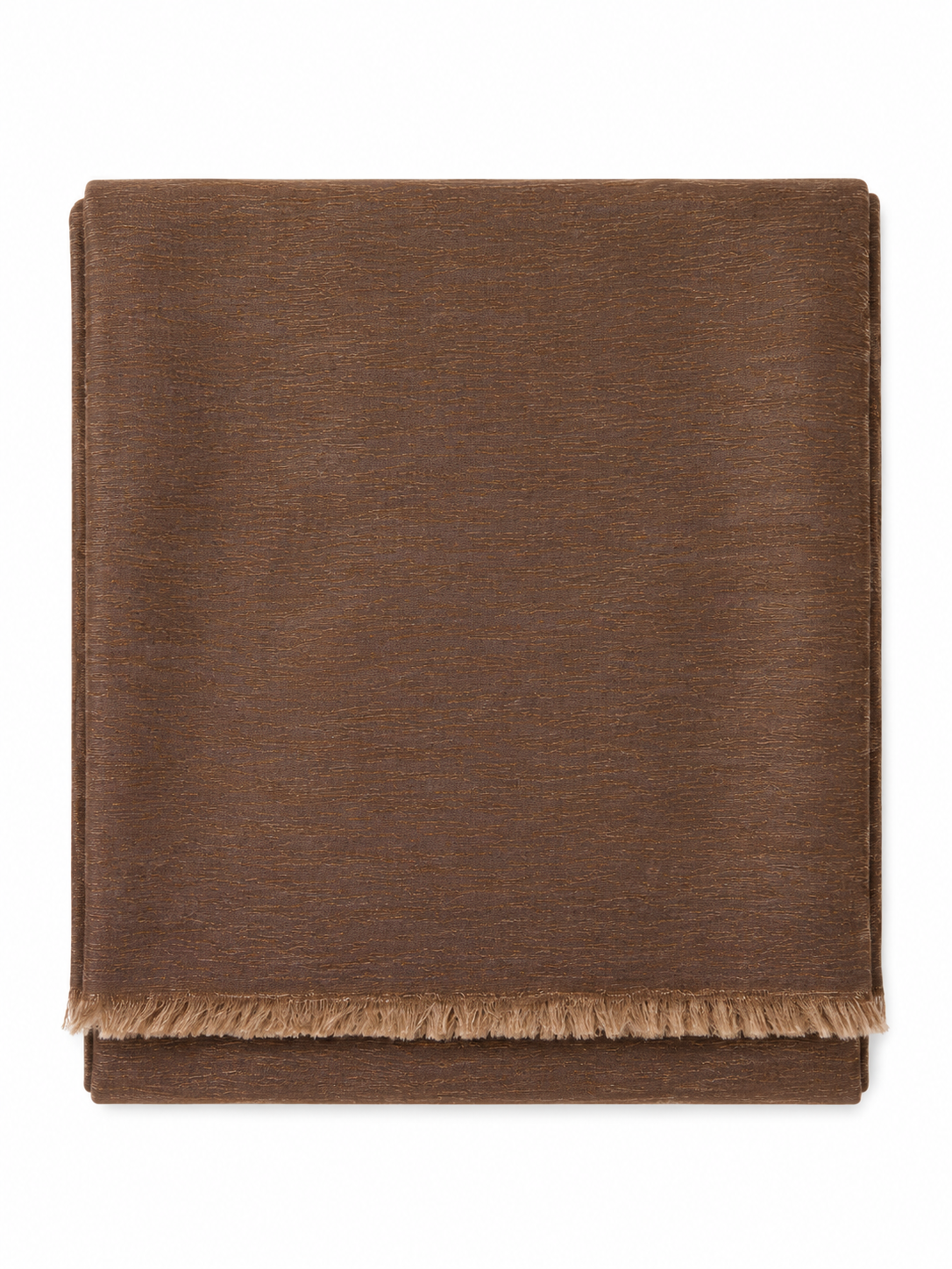 GOLD SCARF in textured cocoa