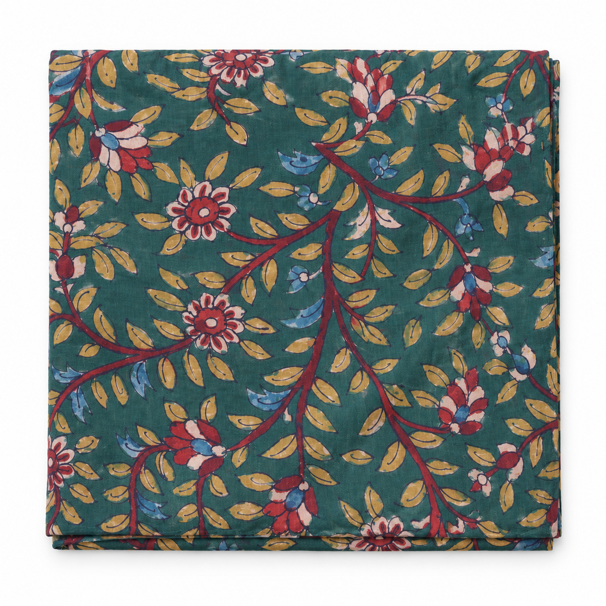 HAND-PAINTED SCARF in hunter