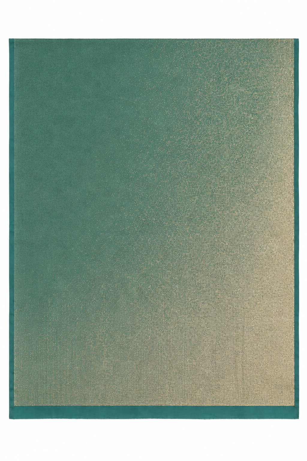 GOLD SCARF in emerald