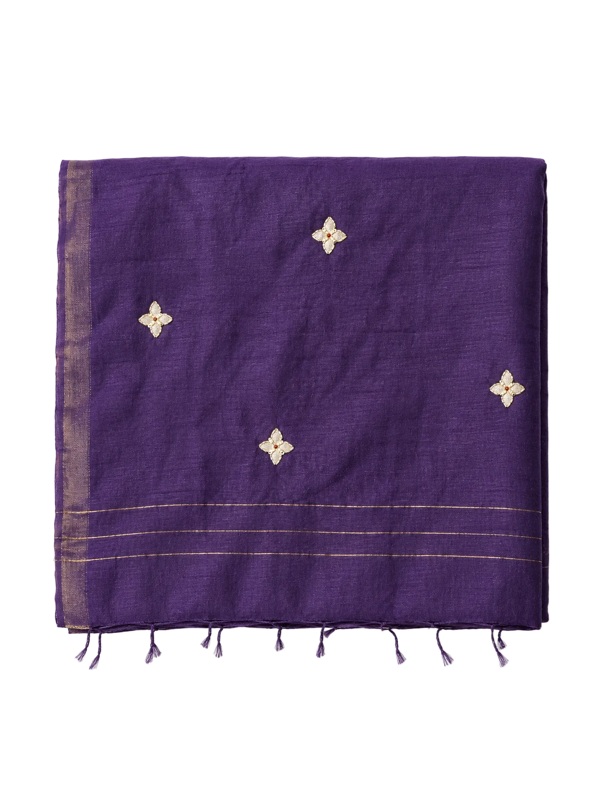 EMBROIDERED SCARF in cadbury