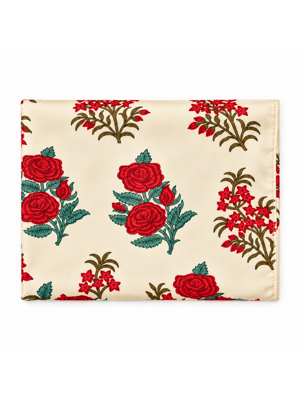 HAND-PRINTED SCARF in white vine