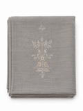 EMBROIDERED SCARF in silver